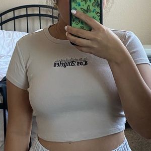 Beige crop top